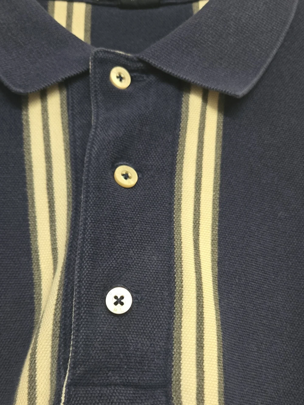 Polo by Ralph Lauren Navy and White Vertical Stripe Polo
